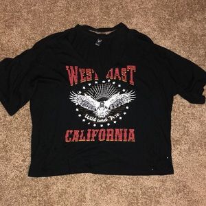 West Coast Distressed Crop Top